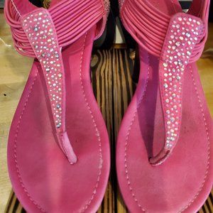 Pink Sandals with Rhinestones